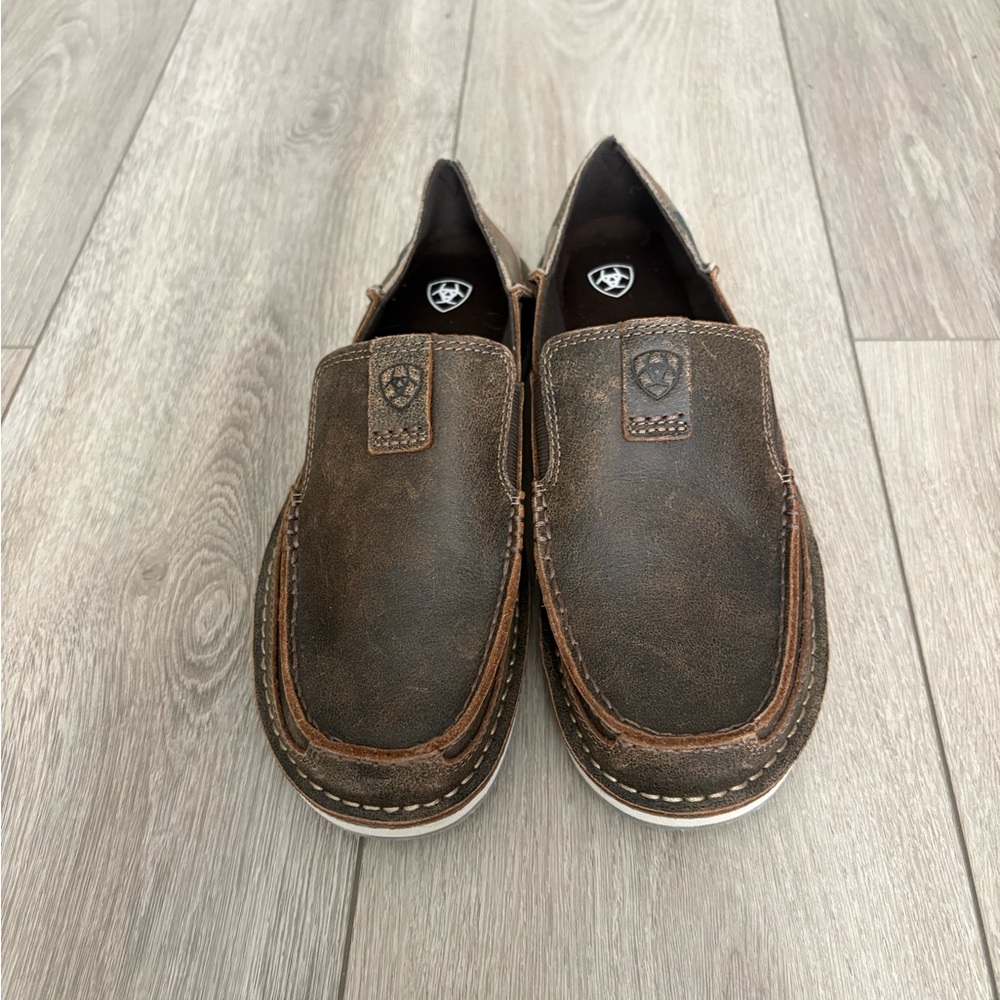 Ariat Men's Cruiser Rich Crown Casually Camo Shoes Slip-On Brown 41/8EE Wide - Picture 3 of 10